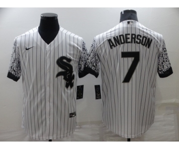 Men's Chicago White Sox #7 Tim Anderson White Nike Drift Fashion Cool Base Jersey
