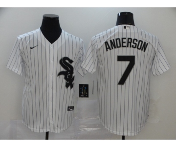 Men's Chicago White Sox #7 Tim Anderson White Stitched MLB Cool Base Nike Jersey