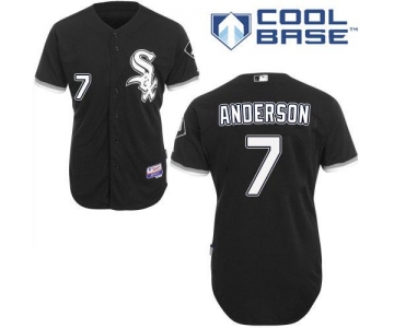 White Sox #7 Tim Anderson Black Alternate Cool Base Stitched Youth Baseball Jersey