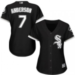 White Sox #7 Tim Anderson Black Alternate Women's Stitched Baseball Jersey