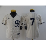 Youth Chicago White Sox #7 Tim Anderson 2021 Cream Field of Dreams Cool Base Stitched Nike Jersey