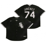 Men's Chicago White Sox #74 Eloy Jimenez Black Stitched MLB Cool Base Nike Jersey