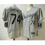 Men's Chicago White Sox #74 Eloy Jimenez Grey Stitched MLB Flex Base Nike Jersey