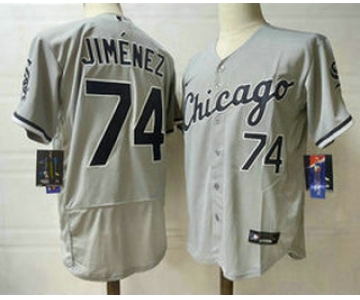 Men's Chicago White Sox #74 Eloy Jimenez Grey Stitched MLB Flex Base Nike Jersey