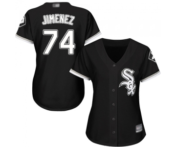 White Sox #74 Eloy Jimenez Black Alternate Women's Stitched Baseball Jersey