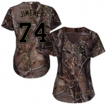 White Sox #74 Eloy Jimenez Camo Realtree Collection Cool Base Women's Stitched Baseball Jersey