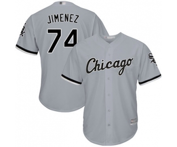 White Sox #74 Eloy Jimenez Grey Road Cool Base Stitched Youth Baseball Jersey