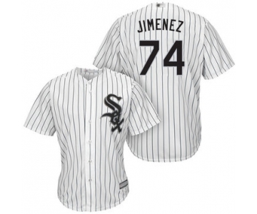 White Sox #74 Eloy Jimenez White(Black Strip) Cool Base Stitched Youth Baseball Jersey