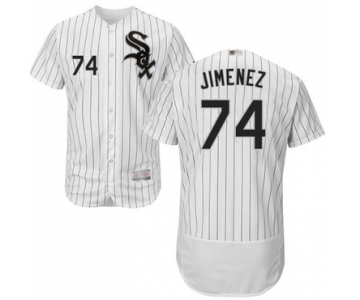 White Sox #74 Eloy Jimenez White(Black Strip) Flexbase Authentic Collection Stitched Baseball Jerseys