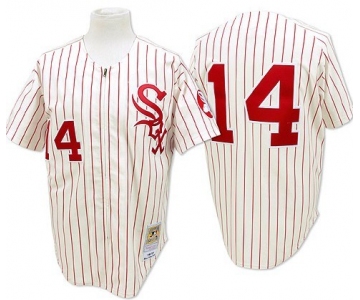 Chicago White Sox #14 Bill Melton White With Red Pinstripe Throwback Jersey