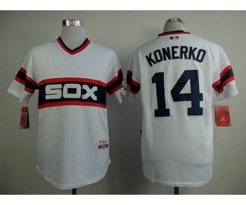 Chicago White Sox #14 Paul Konerko 1983 White Pullover Jersey