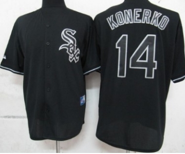 Chicago White Sox #14 Paul Konerko Black Fashion Jersey