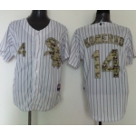 Chicago White Sox #14 Paul Konerko White With Camo Jersey