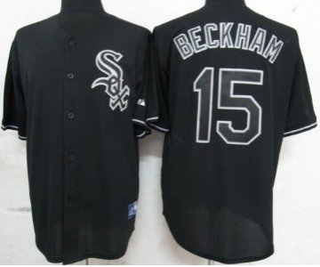 Chicago White Sox #15 Gordon Beckham Black Fashion Jersey