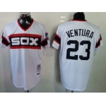 Chicago White Sox #23 Robin Ventura 1983 White Pullover Throwback Jersey