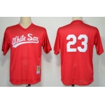 Chicago White Sox #23 Robin Ventura 1990 Mesh BP Red Throwback Jersey