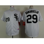 Chicago White Sox #29 Jeff Samardzija White With Black Pinstripe Jersey