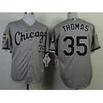 Chicago White Sox #35 Frank Thomas Gray 75TH Patch Jersey