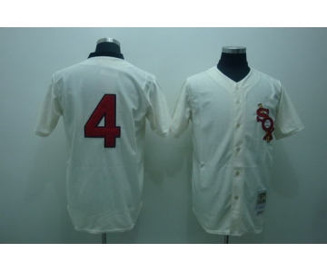 Chicago White Sox #4 Luke Appling 1933 Cream Throwback Jersey