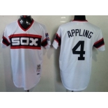 Chicago White Sox #4 Luke Appling 1983 White Pullover Throwback Jersey