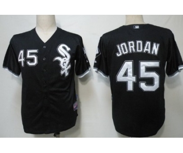 Chicago White Sox #45 Michael Jordan Black Jersey