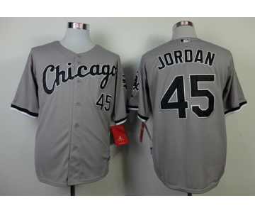 Chicago White Sox #45 Michael Jordan Gray Cool Base Jersey