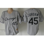 Chicago White Sox #45 Michael Jordan Gray Throwback Jersey