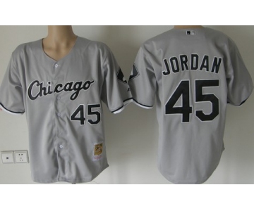 Chicago White Sox #45 Michael Jordan Gray Throwback Jersey