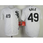 Chicago White Sox #49 Chris Sale White With Black Pinstripe Jersey