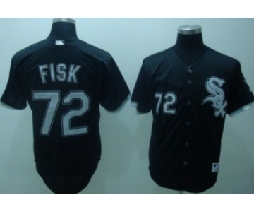 Chicago White Sox #72 Carlton Fisk Black Jersey