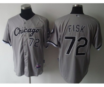 Chicago White Sox #72 Carlton Fisk Gray Cool Base Jersey