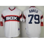 Chicago White Sox #79 Jose Abreu 1983 White Pullover Jersey