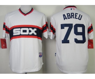 Chicago White Sox #79 Jose Abreu 1983 White Pullover Jersey