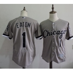 Men's Chicago White Sox #1 Adam Eaton Gray Road 2016 Flexbase Majestic Baseball Jersey