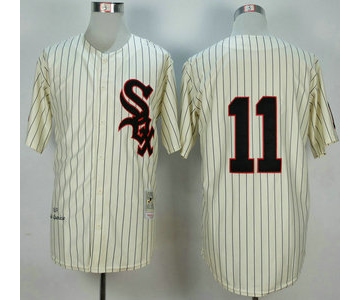 Men's Chicago White Sox #11 Luis Aparicio 1959 Cream Throwback Jersey