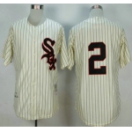 Men's Chicago White Sox #2 Nellie Fox 1959 Cream Throwback Jersey