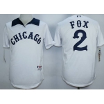 Men's Chicago White Sox #2 Nellie Fox White 1976 Turn Back The Clock Jersey