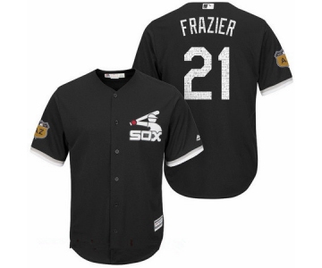 Men's Chicago White Sox #21 Todd Frazier Black 2017 Spring Training Stitched MLB Majestic Cool Base Jersey