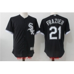 Men's Chicago White Sox #21 Todd Frazier Black Stitched MLB Majestic Cool Base Jersey