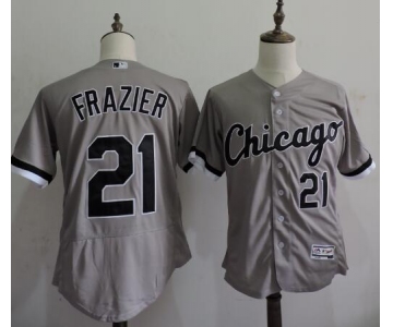 Men's Chicago White Sox #21 Todd Frazier Gray Road 2016 Flexbase Majestic Baseball Jersey