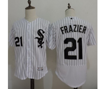 Men's Chicago White Sox #21 Todd Frazier White Home 2016 Flexbase Majestic Baseball Jersey