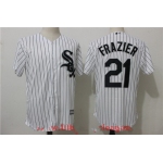 Men's Chicago White Sox #21 Todd Frazier White Home Stitched MLB Majestic Cool Base Jersey