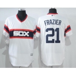 Men's Chicago White Sox #21 Todd Frazier White Pullover Stitched MLB Majestic Cool Base Jersey