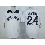 Men's Chicago White Sox #24 Early Wynn White 1976 Turn Back The Clock Jersey