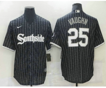 Men's Chicago White Sox #25 Sam Abbott Black 2021 City Connect Stitched MLB Cool Base Nike Jersey