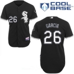 Men's Chicago White Sox #26 Avisail Garcia Black Stitched MLB Majestic Cool Base Jersey