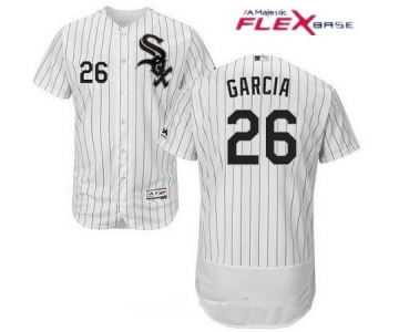 Men's Chicago White Sox #26 Avisail Garcia White Home Stitched MLB Majestic Cool Base Jersey