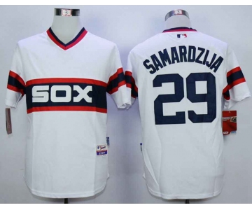 Men's Chicago White Sox #29 Jeff Samardzija White Cool Base Jersey