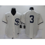 Men's Chicago White Sox #3 Harold Baines 2021 Cream Field of Dreams Cool Base Stitched Nike Jersey