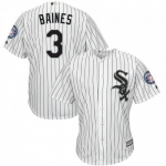 Men's Chicago White Sox 3 Harold Baines White 2019 Hall of Fame Induction Patch Cool Base Jersey